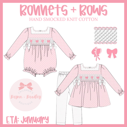 RTS: Bonnets + Bows Girl Leggings Set