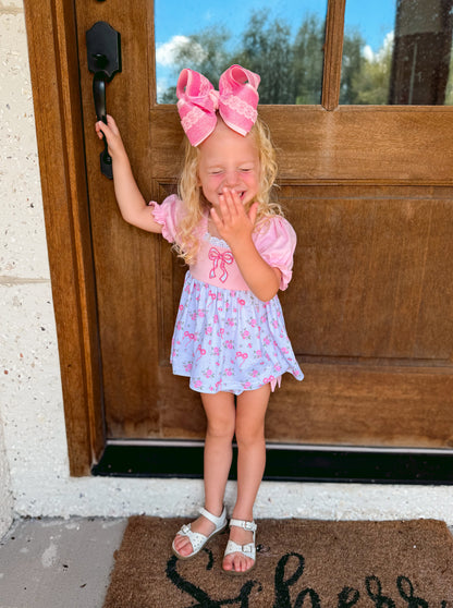 RTS: Roses + Bows Girl Diaper Set