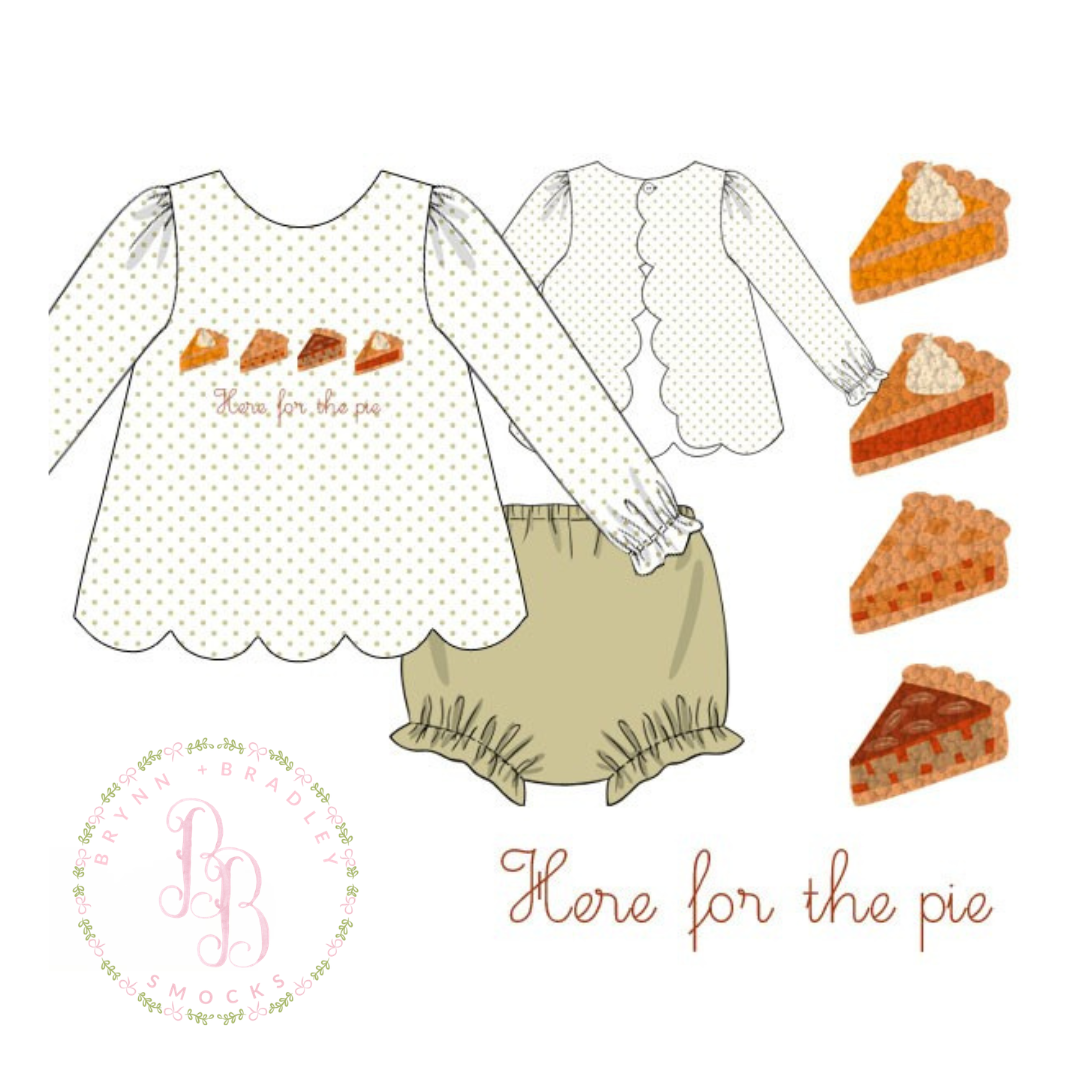 RTS: Here for the Pie Girl Diaper Set