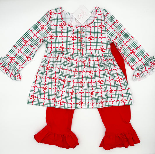 RTS: Wrapped in Bows Girl Pants Set