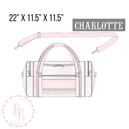 PO30: Parker’s Patchwork Smocked Duffel Bag- ETA: October