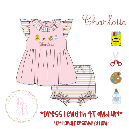 PO27: Creative Cuties Girl Diaper Set + Dress