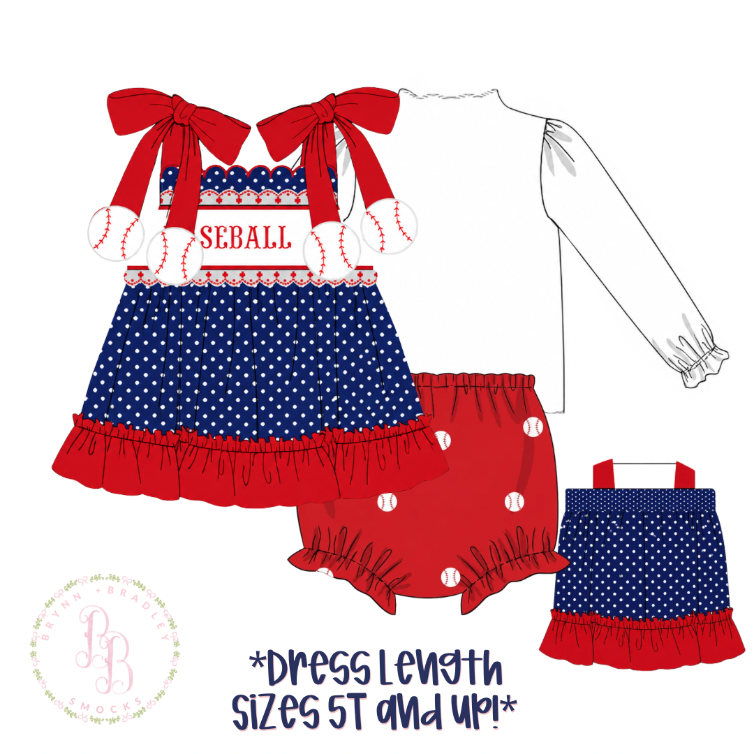 PO31: Baseball Sis Girl Diaper Set- ETA: December