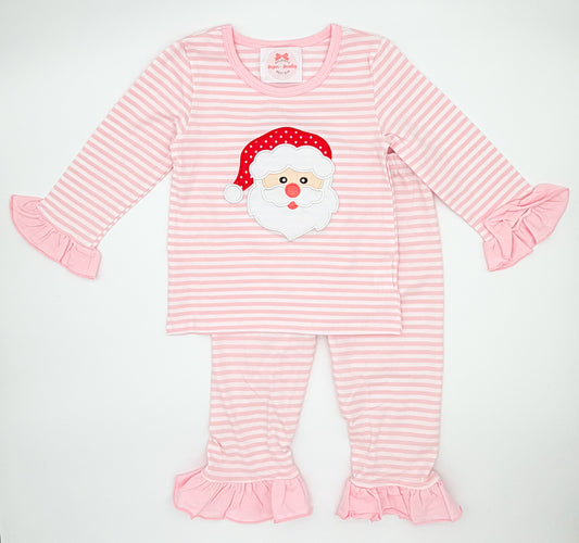 RTS: Classic Santa PJs Girl Pants Set