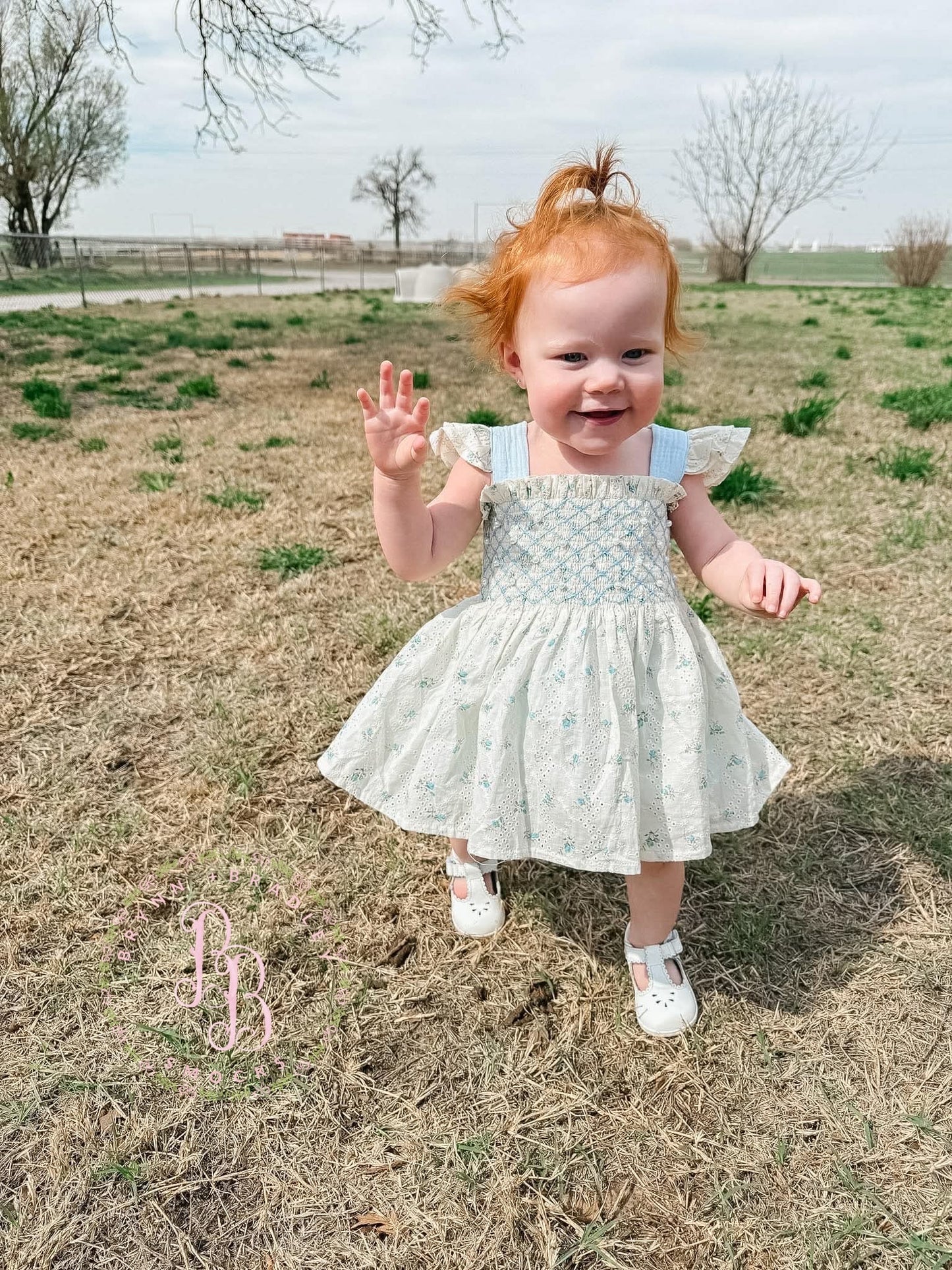 RTS: Vintage Rosebuds Girl Skirted Bubble