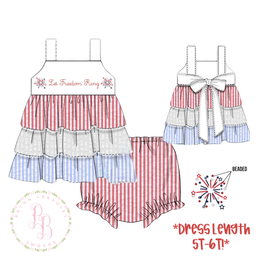 RTS: Let Freedom Ring Girl Diaper Set