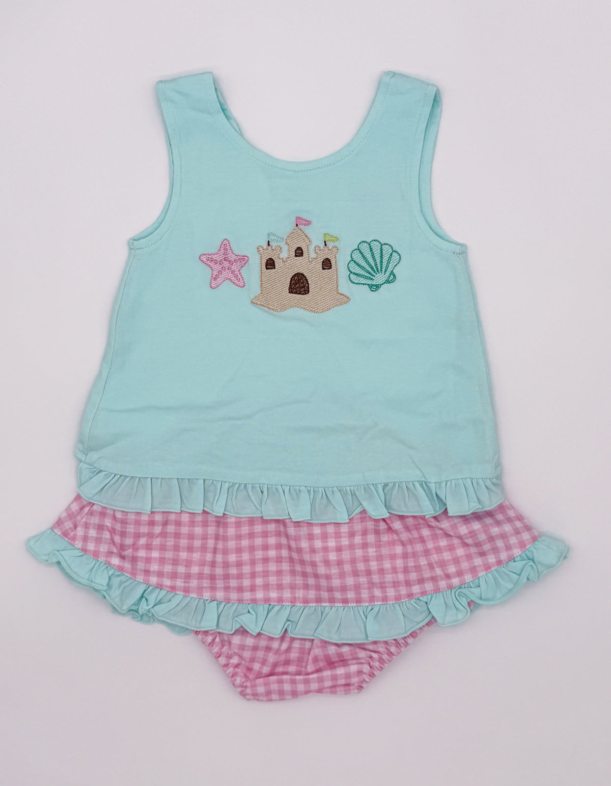 RTS: Sandcastles + Seashells Girl Diaper Set