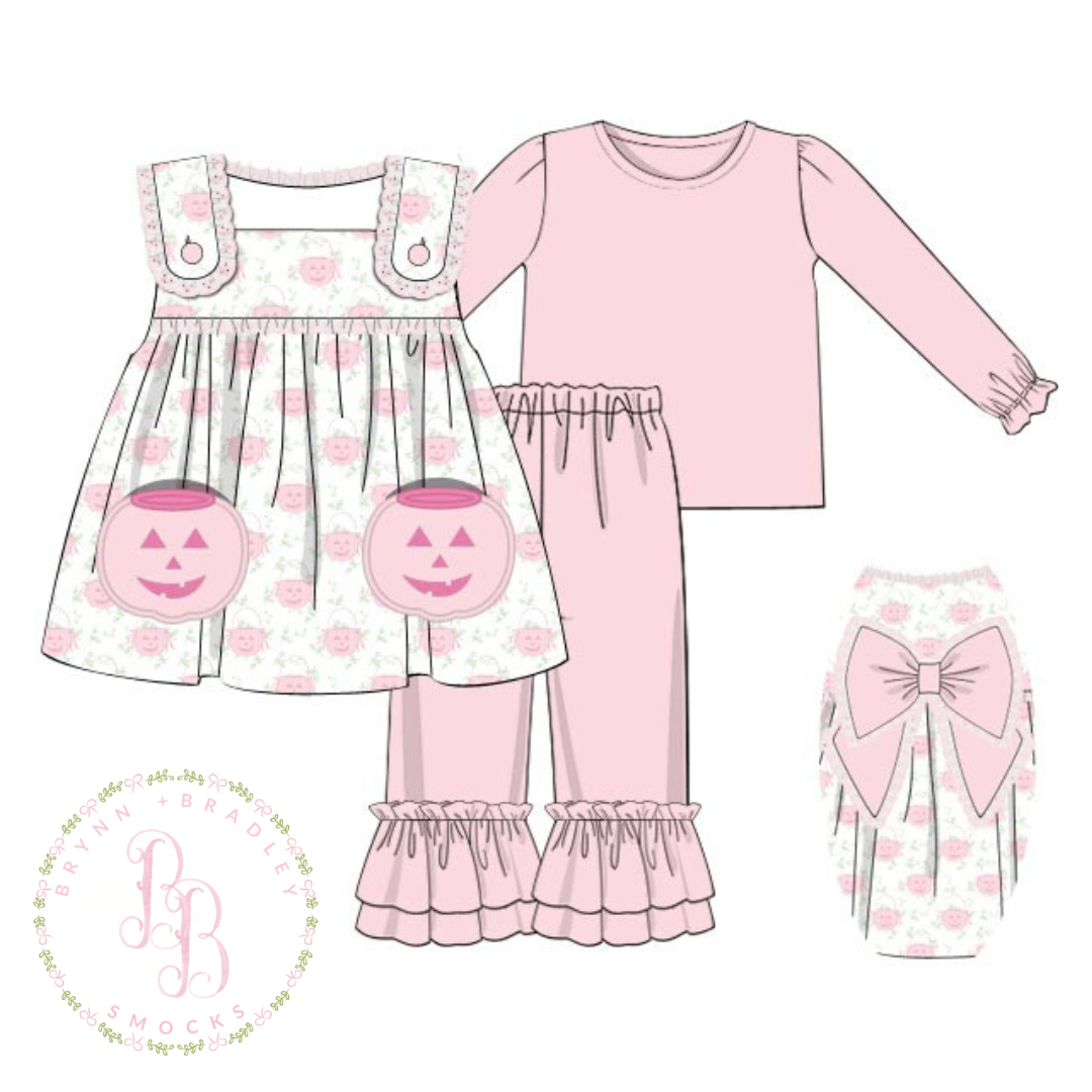 PO28: Pink-or-Treat Girl Pants Set