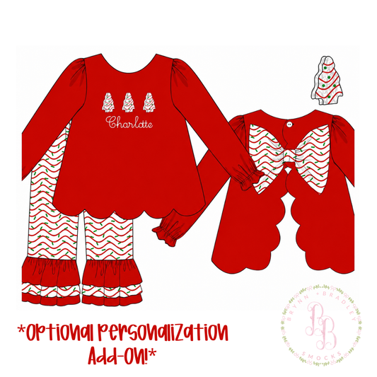 PO30: O Christmas Tree Girl Pants Set- ETA: October