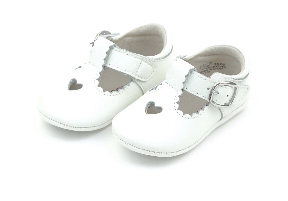 Preorder: Rosalie Heart Infant Crib Mary Jane Shoe