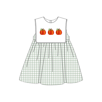 RTS: Girl’s Pumpkin Bib Dress