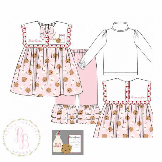 PO30: Dear Santa Girl Pants Set- ETA: October