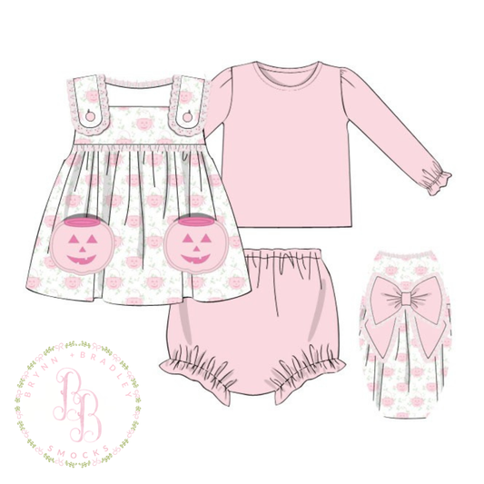 PO28: Pink-or-Treat Girl Diaper Set