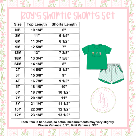 Boy Shortie Shorts Set