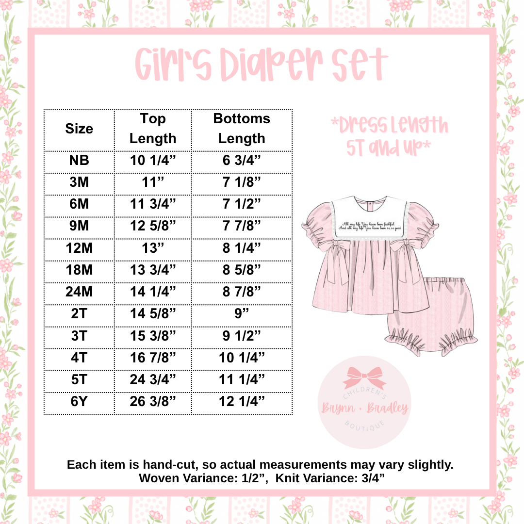 RTS: Goodness of God Girl Diaper Set