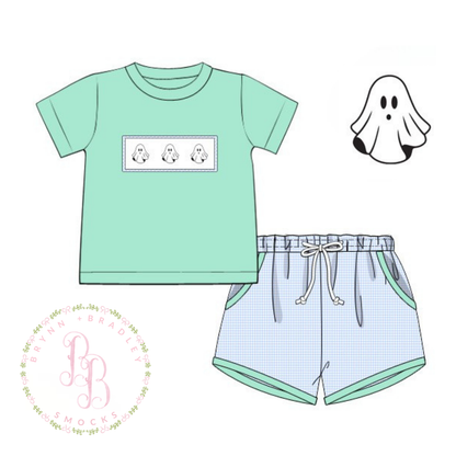 PO28: Boos + Bows Boy Shorts Set