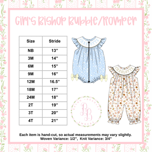 Girl Bishop Bubble/Romper