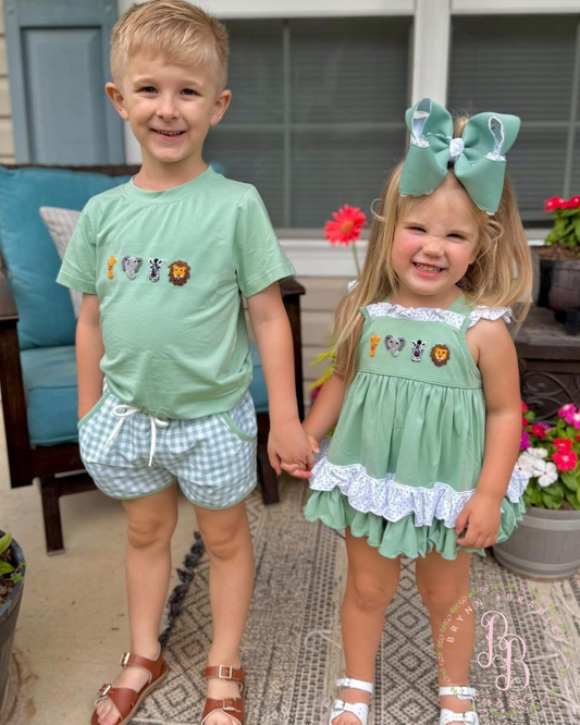 RTS: Zoo Friends Boy Shorts Set