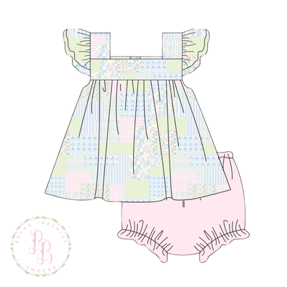 RTS: Patchwork Dreams Girl Diaper Set