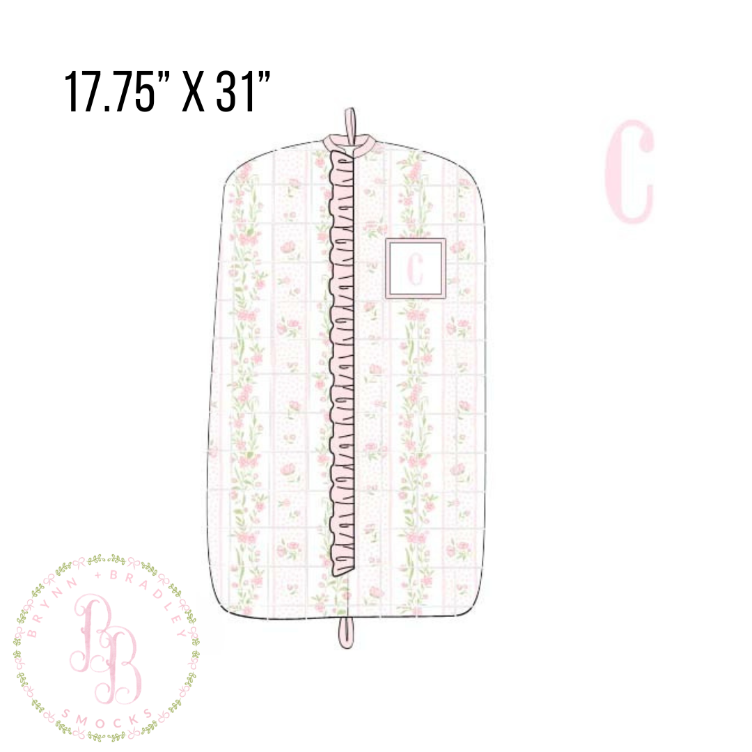 PO30: Emersyn’s Floral Smocked Garment Bag- ETA: October
