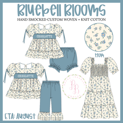 PO28: Bluebell Blooms Mom Midi Dress