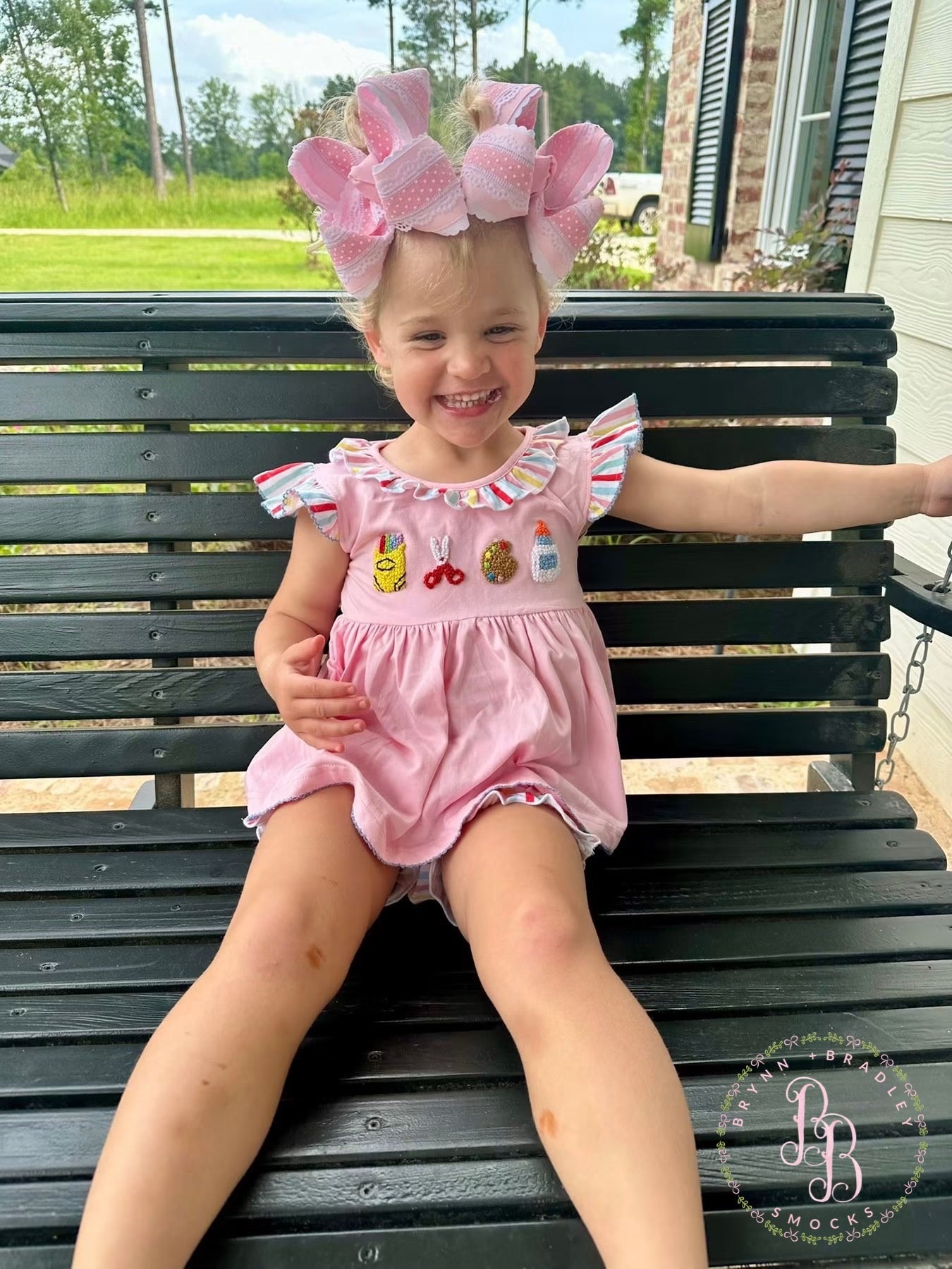 RTS: Creative Cuties Girl Diaper Set + Dress