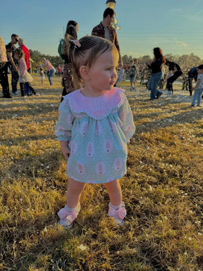 RTS: Girl’s Bitty Dot Nutcrackers Skirted Bubble