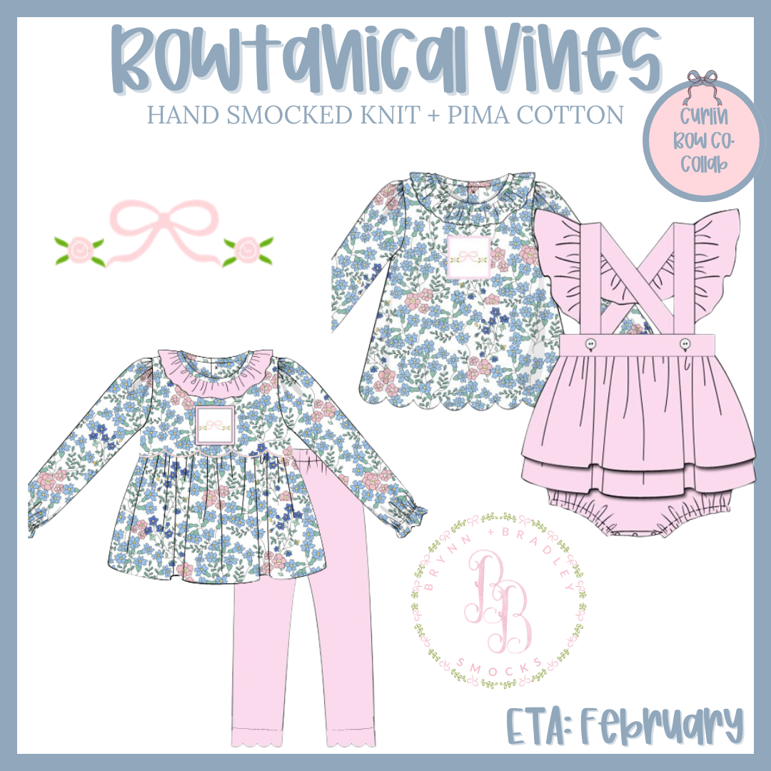 RTS: Bowtanical Vines Girl Skirted Bubble Set