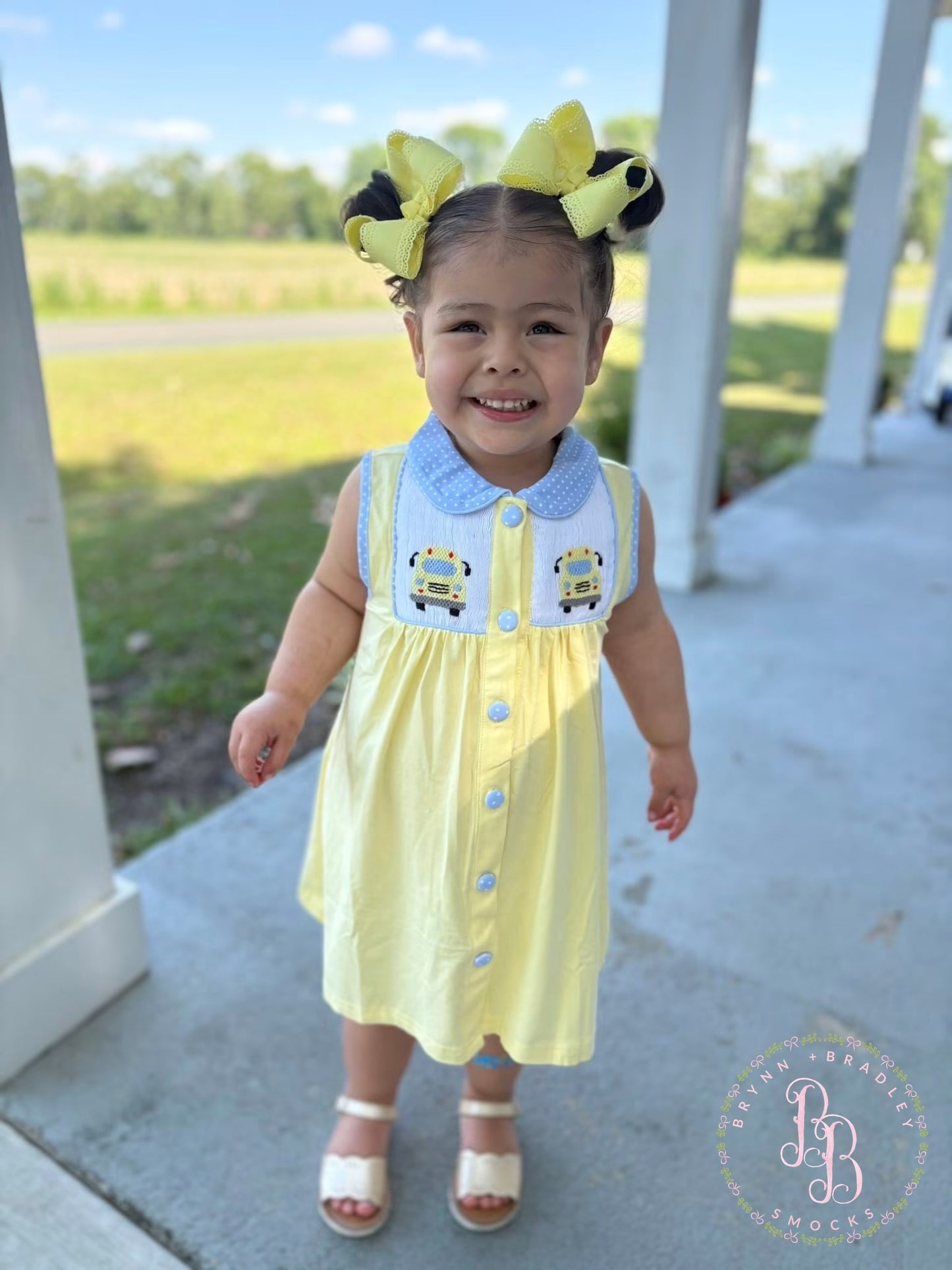 RTS: Wheels on the Bus Girl Diaper Set + Dress