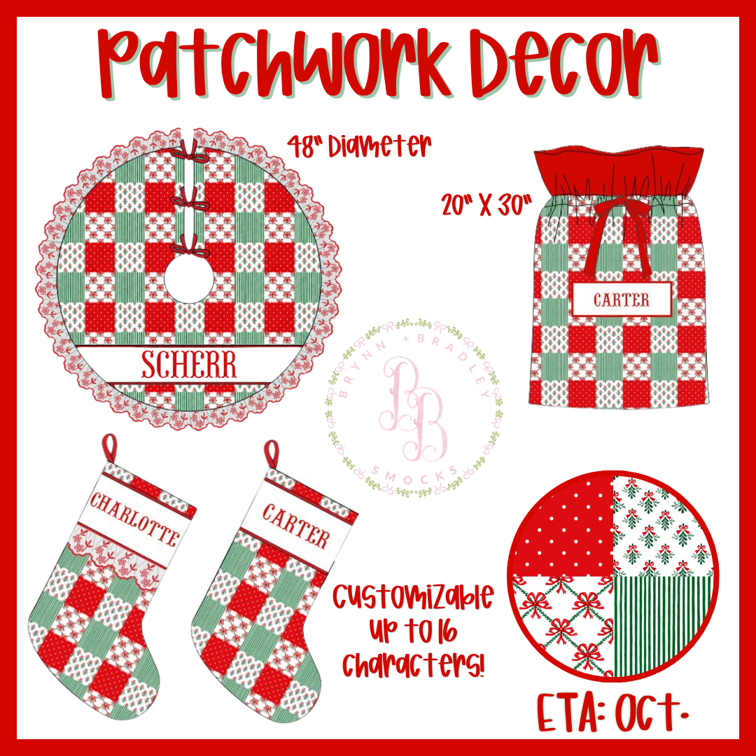 PO30: Patchwork Decor: Ruffle Stocking- ETA: October