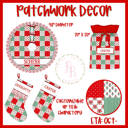 PO30: Patchwork Decor: Ruffle Stocking- ETA: October