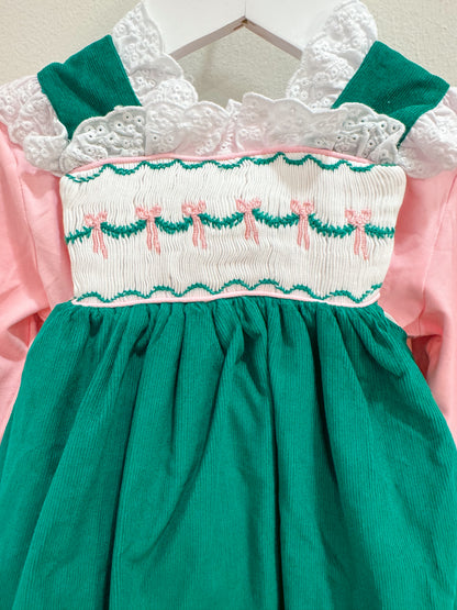 RTS: Girl’s Green Corduroy Bows Diaper Set