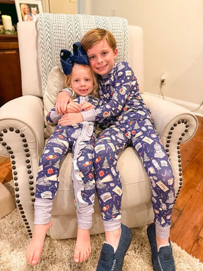 RTS: All Aboard the Express Bamboo Long Sleeve Pants Set