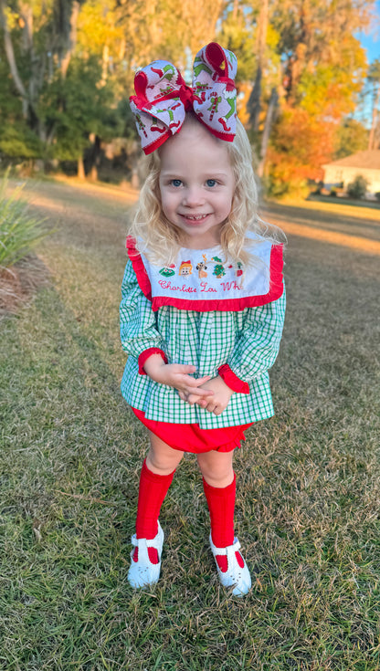 PO30: French Knot Whoville Girl Diaper Set- ETA: October