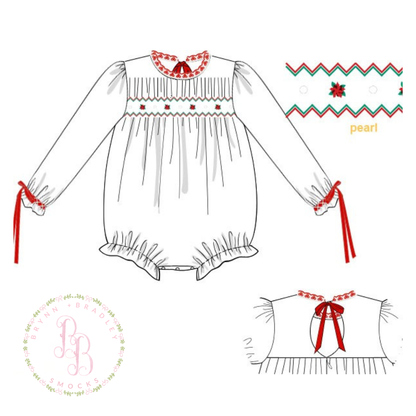 PO29: Poinsettias + Pearls Girl Bubble