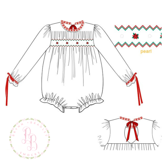 PO29: Poinsettias + Pearls Girl Bubble
