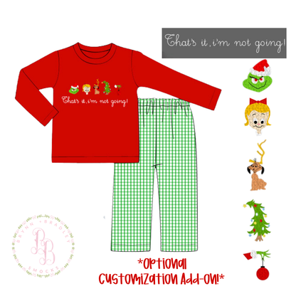 PO30: French Knot Whoville Boy Pants Set- ETA: October