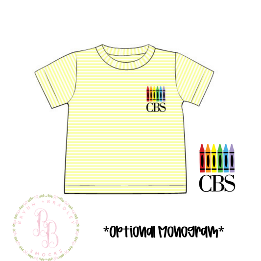 PO27: Boys Back to School Shirts- Crayons