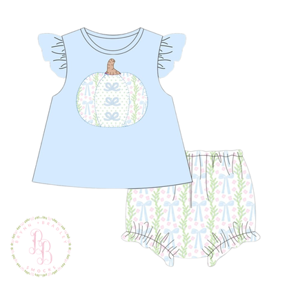 RTS: Pastel Pumpkins Girl Diaper Set