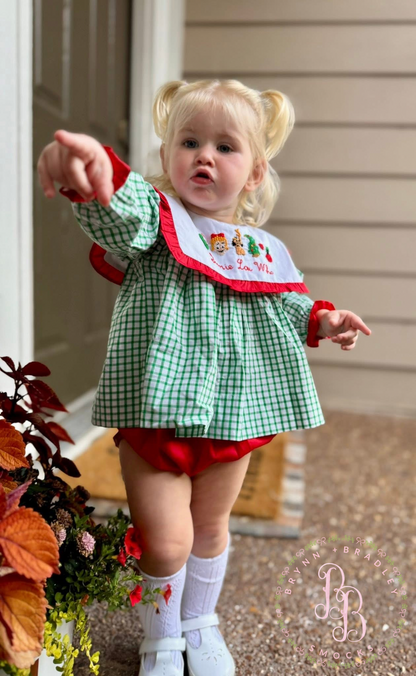 RTS: French Knot Whoville Girl Diaper Set