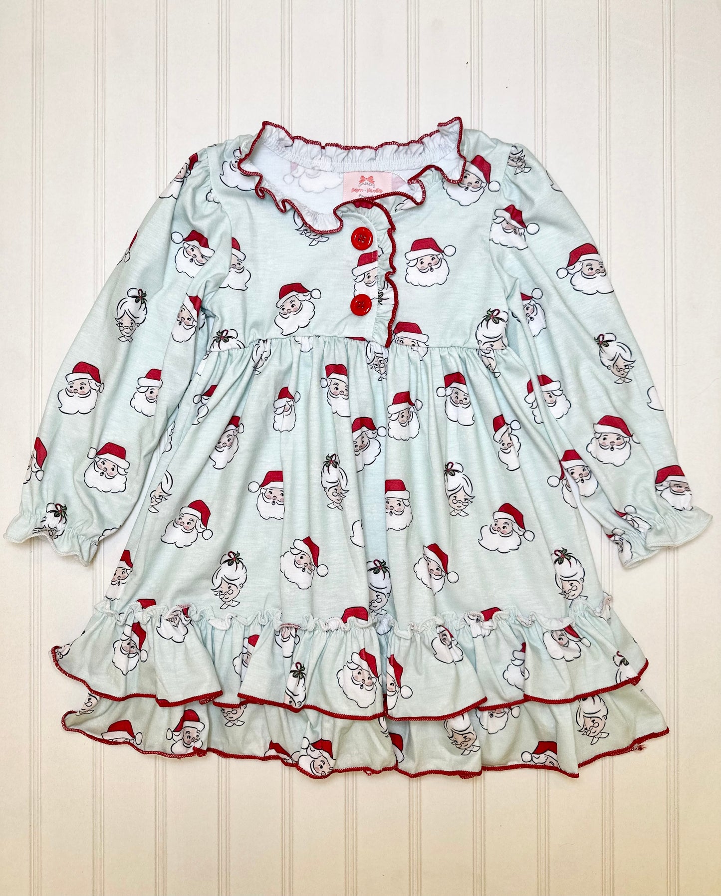 Girl’s Clause Family Button Down Nightgown