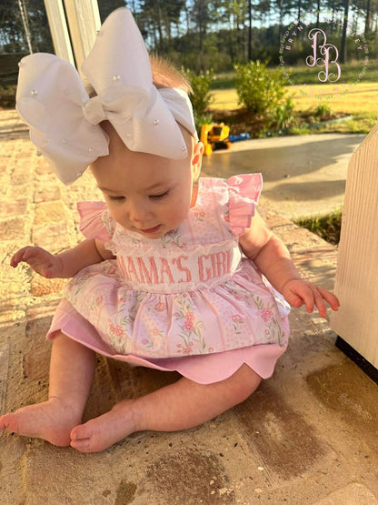 RTS: Emersyn’s Floral “Mama’s Girl” Girl Skirted Bubble