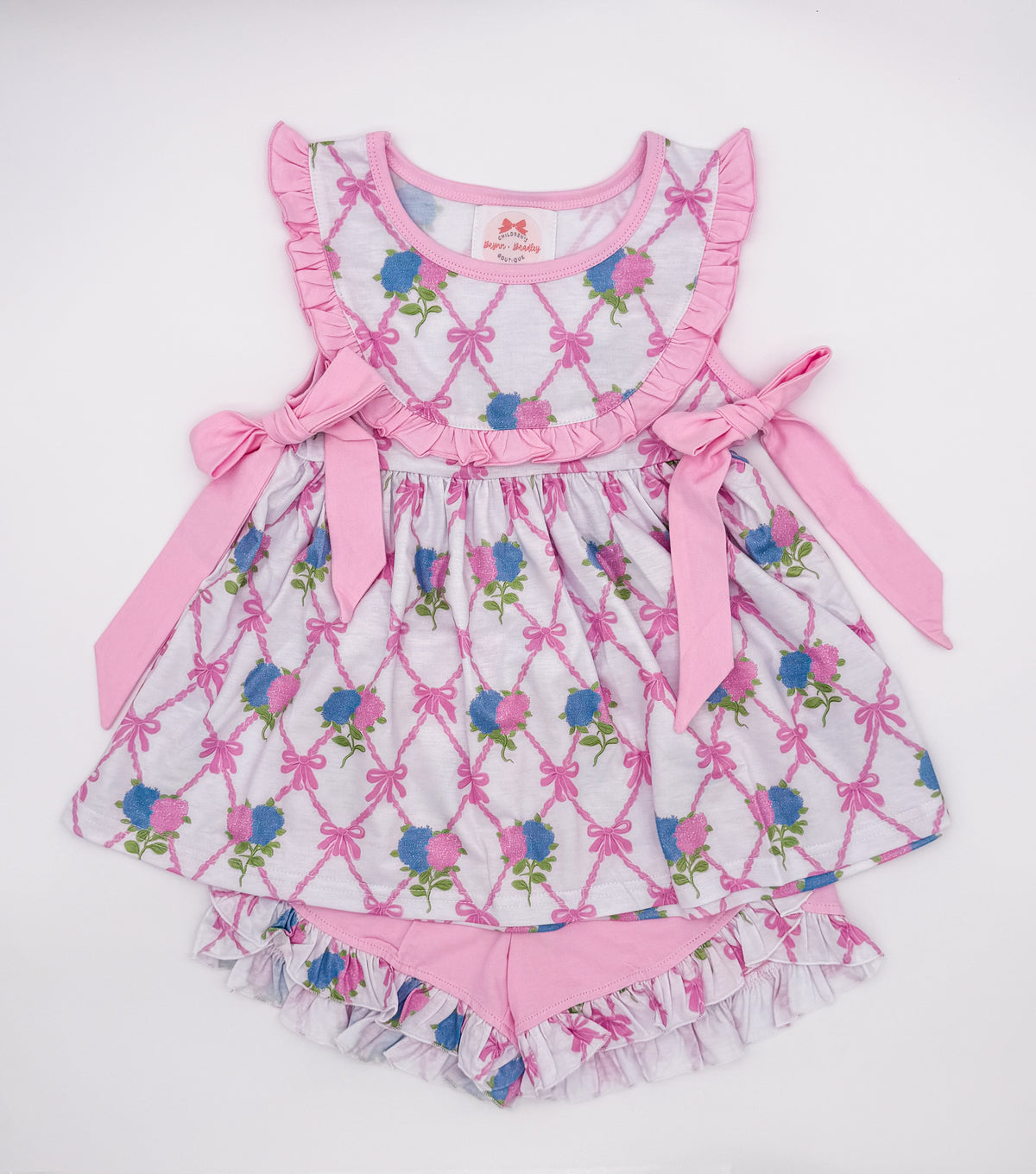 RTS: Hydrangea Blooms Girl Shorts Set