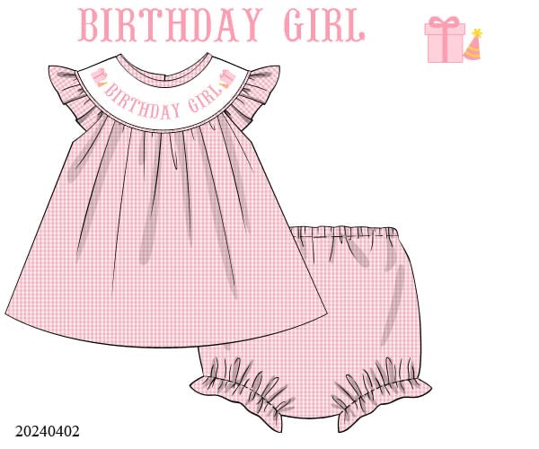 Custom Birthday Girl Diaper Set