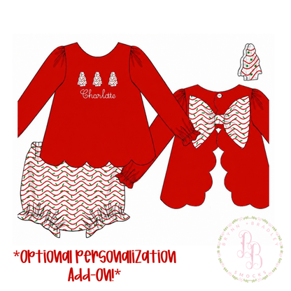PO30: O Christmas Tree Girl Diaper Set- ETA: October