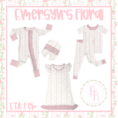 RTS: Emersyn’s Floral Bamboo Ruffle Zippy