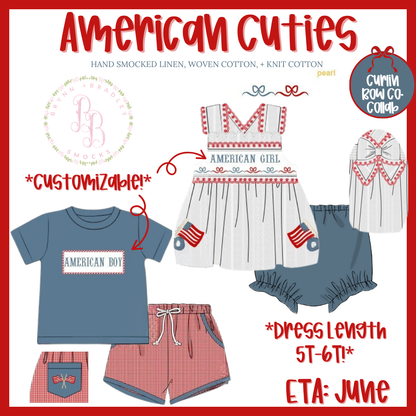 RTS: American Cuties “American Girl” Girl Diaper Set
