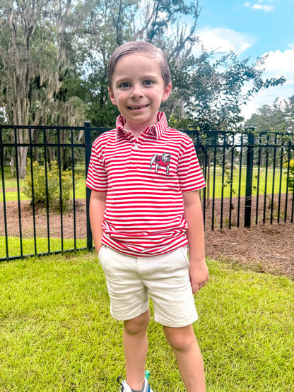 Boy’s Bulldog Striped Polo Shirt