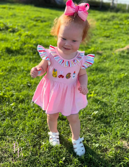 RTS: Creative Cuties Girl Diaper Set + Dress