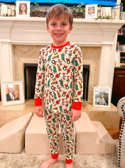 RTS: Merry Mischief Bamboo Long Sleeve Pants Set